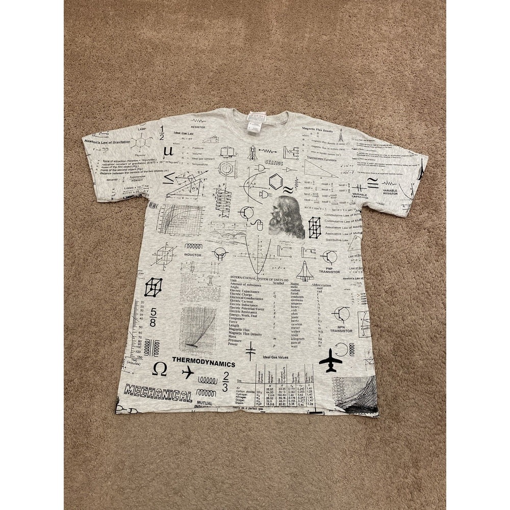 Vintage Computer Gear Science Formula AOP Tech T-Shirt Size Medium